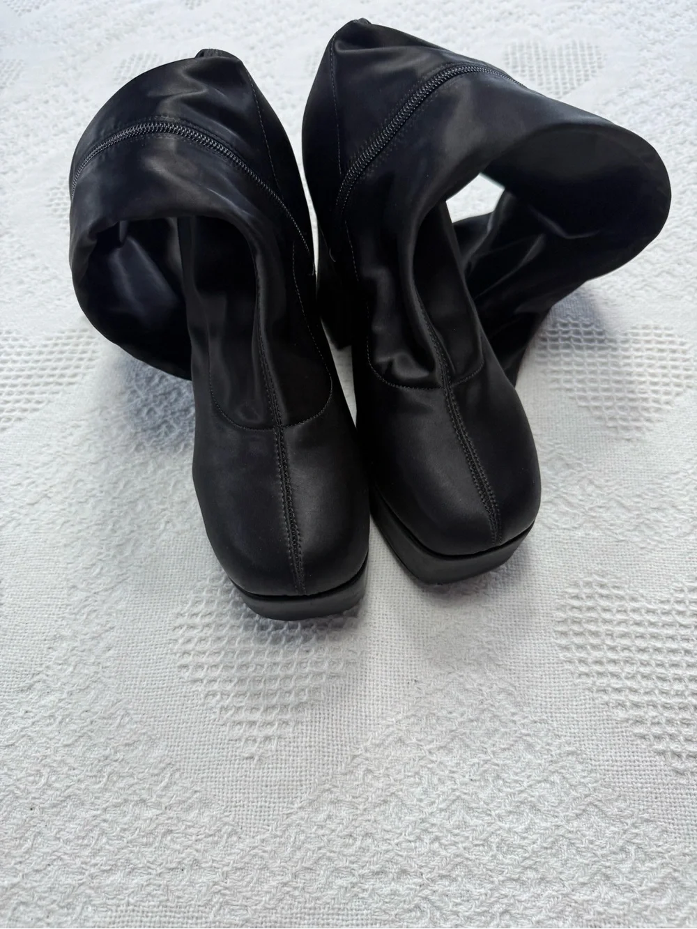 SHEIN Black Platform Mid Calf Boots (9)